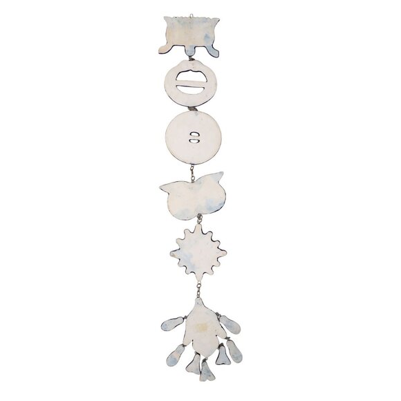 Vintage Scandinavian Ceramic Wall Hanging Art Danish Nordic Art Pottery MCM Blue - Picture 3 of 13